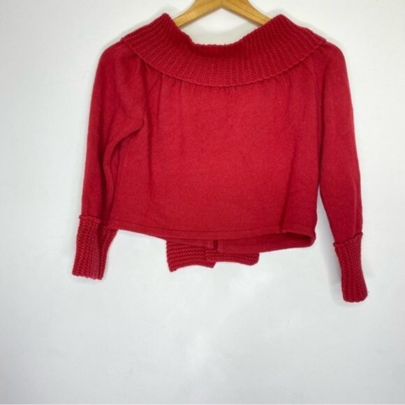 Moschino Cheap and Chic Cropped Sweater in‎ Red Women Size 6 - Picture 2 of 6